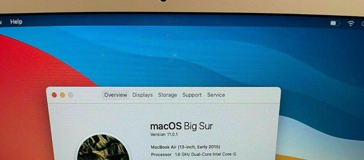 MacBook Air Intel Core i5 2015 13.3" 256GB Silver · Core i5 @ 1.6GHz · Intel HD 6000